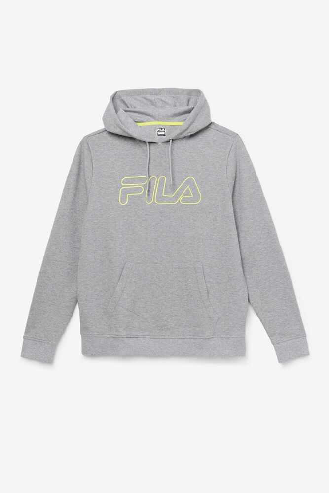 Fila Leonidas Grey Hoodie Mens - NZ 84603-LPSO